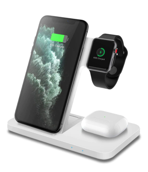 3-in-1 Wireless Charger Pro (Inclusief Quick Charge Plug 3.0)